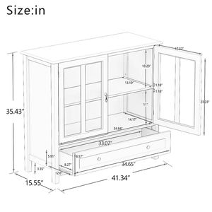 Vendita calda soggiorno mobili grande capacità cassettiera con maniglie a campana <span class=keywords><strong>in</strong></span> metallo e Vintage intagliato <span class=keywords><strong>porte</strong></span> <span class=keywords><strong>in</strong></span> <span class=keywords><strong>vetro</strong></span> - Product Image 6
