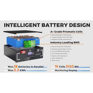 แบตเตอรี่ลิเธียม LiFePO4 ขนาด 20.48 กิโลวัตต์ชั่วโมง 51.2 โวลต์ 400 แอมป์ชั่วโมง ระบบกักเก็บพลังงานภายในบ้าน แบบติดตั้งบนชั้นวาง แยกส่วนได้ มาตรฐาน IP65 วัสดุทนทาน - Product Image 6