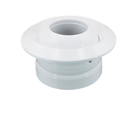 Diffuseur de jet réglable en acier blanc de 100 mm pour plafond HVAC, pour aéroport et centre commercial