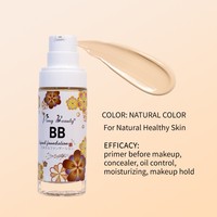Fond de teint liquide Pony Beauty BB 60 ml, couleur naturelle, base de maquillage nude pour tous les types de peau