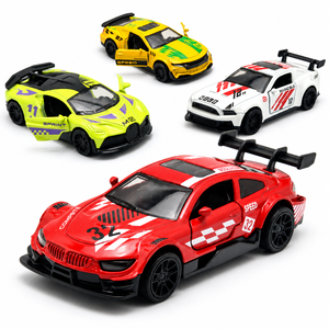 Voiture de course supercar en alliage métallique moulée sous pression à l'échelle 1:43, écologique, avec portes ouvrantes, à rétrofriction, <span class=keywords><strong>jouet</strong></span> pour enfants, idéal comme cadeau - Product Image 1