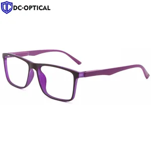 Hot Sale Optics Kunststoff Quadrat Lesebrille Männer Classic Design Brillen PC Material Kunststoff Feder scharnier Lesebrille