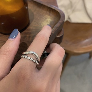 Bagues punk hip-hop couleur argent pour femmes, nouvelle mode, vintage, ondulées, géométriques, faites à la main, bijoux cadeaux pour fête d'anniversaire - Product Image 4