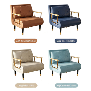 Canapé-lit pliant carré <span class=keywords><strong>2</strong></span> <span class=keywords><strong>places</strong></span> en tissu hydrofuge anti-déversement, <span class=keywords><strong>convertible</strong></span>, facile à nettoyer, style nordique Villa - Product Image 2