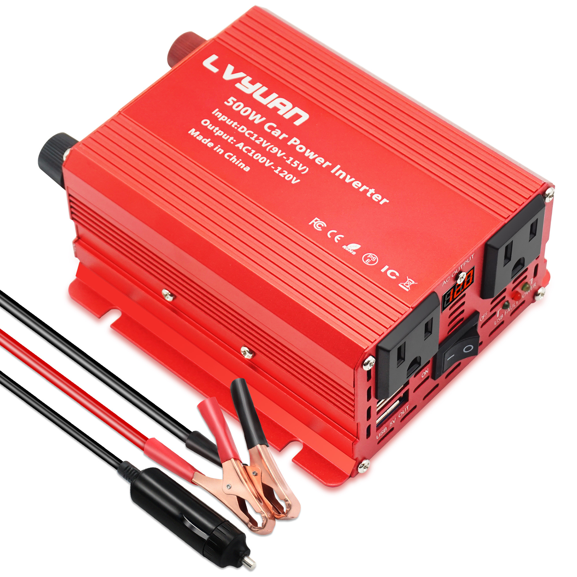 Home Use Solar Power Inverter 350W 500Watt Mini Inverter 12V 110V Power Inverter Car 24 Volts Converter · image 1