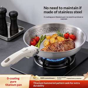 Sartenes para carne <span class=keywords><strong>de</strong></span> titanio puro <span class=keywords><strong>de</strong></span> 20-28 cm con base <span class=keywords><strong>de</strong></span> acero inoxidable, wok <span class=keywords><strong>antiadherente</strong></span> <span class=keywords><strong>de</strong></span> titanio puro, sartén para saltear sin flúor. - Product Image 1