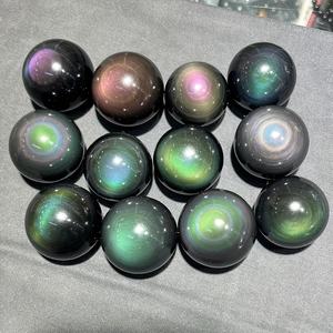 ลูกบอลคริสตัลหินออบซิเดียนสีรุ้งขัดเงาธรรมชาติขายส่ง สไตล์ฮวงจุ้ย สำหรับตกแต่งบ้าน - Product Image 3