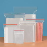Sacs sachets en plastique pour emballage alimentaire à fermeture éclair refermable transparent transparent personnalisé