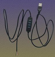 Contrôleur USB dimmable de 1,5 m, 3 broches DC 5V, variateur de lumière LED pour bande lumineuse avec interrupteur à distance, fil pour lampe CCT à 3 couleurs