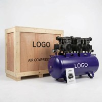 Compresseur d'air sans huile silencieux et portable Compair 100L, grand réservoir, 3,3 kW, 380 V, haute performance, longue durée de vie, professionnel, industriel