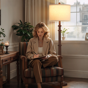 Modern LED Floor <strong>Lamp</strong> Simple Design <strong>Shade</strong> <strong>Tall</strong> <strong>Lamps</strong> for Living Room Bedroom Office Dining Hotel Use E26 Base Traditional Style - Product Image 4