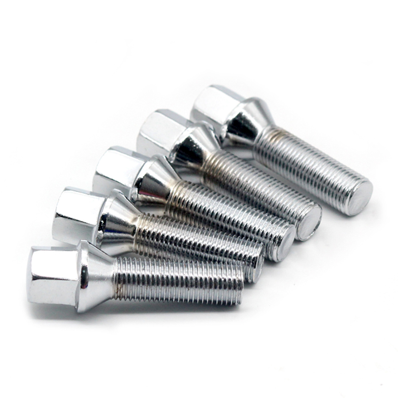 Juego De 16 Pernos De Aleación M14x1.5 Negros + 4 Tuercas De Seguridad De 45 Mm Para Mercedes Clase C - Marca Bimecc