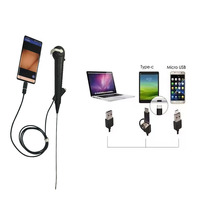 Endoscope chirurgical connecté au smartphone Haiye, flexible et jetable, avec connexion USB Type-C directe pour instruments vétérinaires