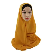 الجملة الفورية الحجاب الشيفون مزدوجة حلقة وشاح شالات مع الكريستال