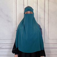 Voile de prière musulman en gros pour femmes, masque à sangle Nida, vêtements islamiques modestes, hijab, khimar