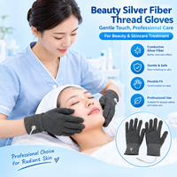 Gants de thérapie en fibre d'argent personnalisés, gants électrodes réutilisables avec bouton-pression, gants conducteurs pour massage des mains, pour appareil TENS