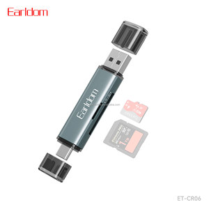 Lecteur de cartes Earldom 3 en 1 prend en charge le transfert de données, avec deux emplacements SD/TF. USB·USB-C· Plug and Play - Product Image 1