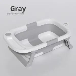 Bañera de plástico moderna para bebé, suministros plegables para recién <span class=keywords><strong>nacidos</strong></span> para uso doméstico, Cubo de baño para niños con características de descanso sentado - Product Image 6