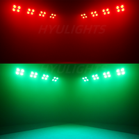 Projecteur LED COB 4 Yeux 4x100W 2-en-1/6-en-1 RGB UV pour Public, Éclairage de Scène LED pour Mariages, Projecteur PAR COB