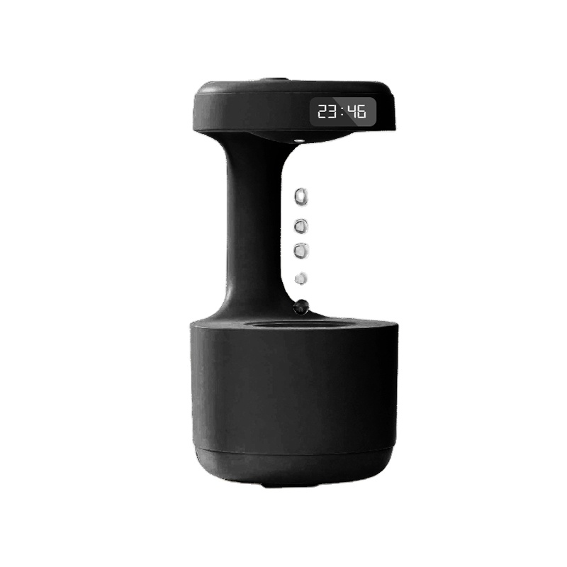 Ультразвуковой увлажнитель холодного тумана с антигравитационными левитирующими каплями воды, фонтан, увлажнитель воздуха для спальни с отображением времени