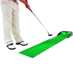 골프 스윙 트레이너 퍼팅 매트 훈련 보조 도매 골프 퍼팅 녹색 매트 실내 야외 가정 연습