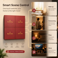 Interrupteur intelligent Tuya 3 voies compatible avec Alexa, Google Home, SmartThings, Zigbee, Home Assistant, UK/EU, pour hôtel et maison