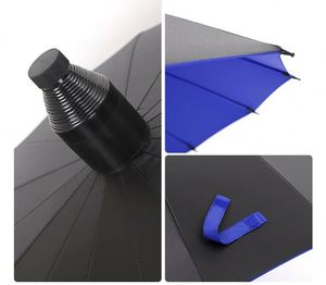 Parapluie droit 16K imperméable avec poignée en cuir, résistant au vent, pliable et portable, idéal pour la pluie et le soleil, cadeaux d'affaires personnalisables, stock usine - Product Image 4