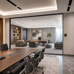 Elegantes Paredes Divisorias <span class=keywords><strong>de</strong></span> Vidrio Panorámico sin Marco para Interiores, Aislamiento Acústico Profesional para Oficinas <span class=keywords><strong>de</strong></span> Abogados y Contabilidad - Product Image 2