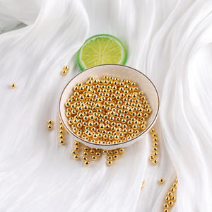 ลูกปัดอะคริลิคสีทองขนาด 3 มม. 4 มม. 5 มม. 6 มม. 8 มม. 10 มม. 12 มม. 14 มม. ลูกบอลพลาสติกแข็ง - Product Image 3