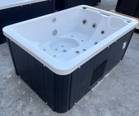 Baignoire de spa d'hôtel moderne en acrylique pour intérieur et extérieur avec panneau intelligent et éclairage LED