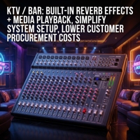 Console de mixage professionnelle KAIKA RX8-7 à 8 canaux en métal, égaliseur 3 bandes, effets intégrés 48V, audio stéréo/surround pour karaoké