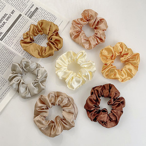 Wholesale 40-color fabric simple hand-made high elasticity wedding hair <b>ring</b> popular fashion solid color hair <b>ring</b> hair band - Product Image 3