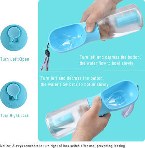 Açık sızdırmaz köpek su şişesi 3 1 tasarım kase ile seyahat ve yürüyüş için yiyecek kutusu atık torbası tutucu Pet şişe - Product Image 4