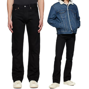 Calças <span class=keywords><strong>Jeans</strong></span> Masculinas de Corte Boot Cut em Denim Preto para Inverno e Outono, Lavagem Média, Respirável, Ecológicas, com Zíper e Bolsos Tipo Canguru - Product Image 3