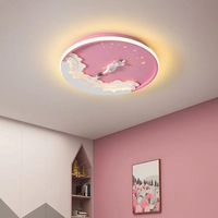Lampe de plafond LED créative pour chambre d'enfant, motif astronaute bleu, dessin animé, planète, homme de l'espace, lampe intelligente pour chambre d'étude de garçon, prix d'usine