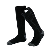 Chaussettes de ski d'hiver décontractées pour hommes en coton thermique chauffé à batterie rechargeable avec logo sur le dessous/le corps pour les sports de ski