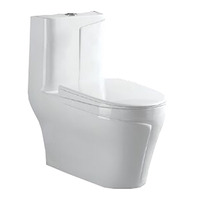 WC monobloc en céramique de haute qualité, à double chasse d'eau, avec siphon en P ou en S, fabriqué en Chine