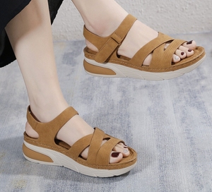 Sandali da spiaggia da donna UP-5506r 2025 <span class=keywords><strong>con</strong></span> cinturino alla caviglia <span class=keywords><strong>con</strong></span> sandali <span class=keywords><strong>con</strong></span> suola morbida <span class=keywords><strong>scarpe</strong></span> per l'estate - Product Image 6