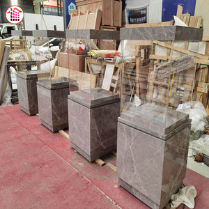 Socle en <span class=keywords><strong>marbre</strong></span> personnalisé avec éclairage LED - Socle en <span class=keywords><strong>marbre</strong></span> - Vitrine en pierre polie pour musée et exposition commerciale - Product Image 1