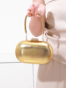 Bell High Quality Fashion Mini Gold Metal Evening Bag PU Leather Party Chain Dress Bridal Handbag <b>Wedding</b> <b>Clutch</b> Waterproof - Product Image 2