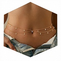 Chaîne de taille en laiton pour femme, plaqué or 14K et argent, étanche, inaltérable, tendance, sexy, grande taille, pour robes dos nu