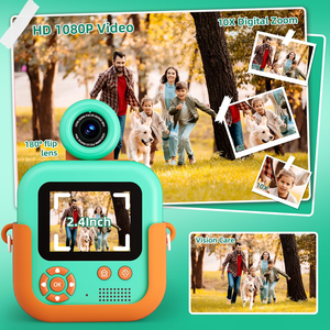 Cámara Instantánea para Niños M8 con 180 Fotos °   Cámara Digital de Juguete con Lente Selfie Flip de 2.4 Pulgadas y 1080P, Regalo de Cumpleaños para Niños - Product Image 5