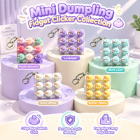 Porte-clés Fidget Clicker Mini Dumpling, Jouet à Pression à Interrupteur Mécanique Tactile, Décompression pour Adultes et Enfants, Soulagement de l'Anxiété et du Stress