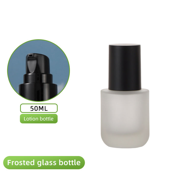50ml xwp frosted bottle-black lotion+dull black cover