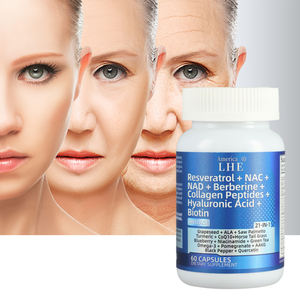 Capsules NAD + Resvératrol NAD + Berbérine Acide Hyaluronique Biotine Raisin et Myrtille + Peptides de Collagène NAD + Capsules - Product Image 1