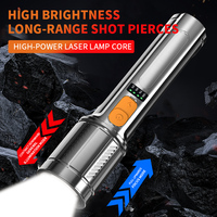 Lampe torche rechargeable haute puissance, lampe torche COB d'urgence à longue portée, lampe torche la plus puissante avec corps de lampe en ABS