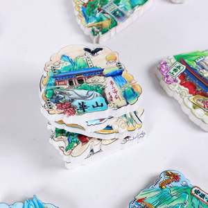 Imán de Resina Ecológico con Forma Artística de las Famosas Montañas de China, Recuerdos y Regalos Turísticos de Taishan y Huangshan, Tamaño Mediano - Product Image 3