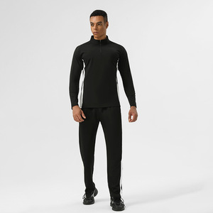 Premium <strong>Men's</strong> Athletic 2-Piece Sportswear Set Contrast Side <strong>Stripe</strong> Tracksuits 1/4 Zipper Top Casual Jogging Gym <strong>Suit</strong> for Spring - Product Image 3
