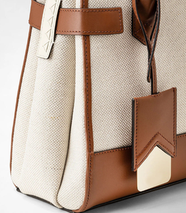 Bolso de Mano de Lona y Cuero para Mujer, Bolso Cruzado de Moda de Lujo, Logotipo, Tamaño y Material Totalmente Personalizables - Product Image 6