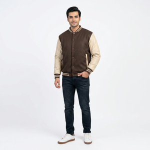 Veste d'hiver personnalisable en coton 100% coupe-vent, respirante et à séchage rapide, col montant, tricotée, pour activités extérieures – Prix de gros - Product Image 1